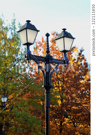 lanterns in Tsaritsyno Park in Moscow lanterns in Tsaritsyno Park in Moscow 122111650