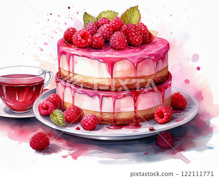 Entire Raspberry cheese cake 122111771