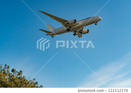 一架客機飛越城南島海濱公園 122112278