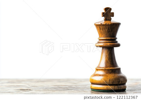 Chess king isolated on white background. 122112367