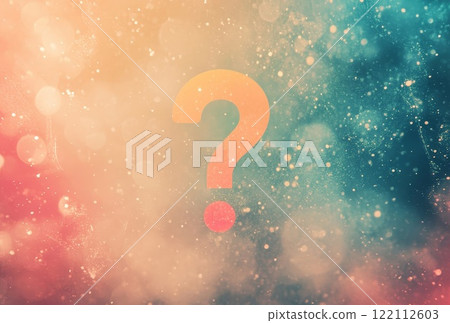 Question mark against vibrant light multicolored background. 122112603