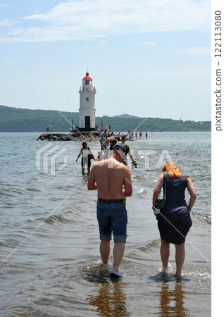 view of the Tokarevskaya Koshka lighthouse in Vladivostok 122113080