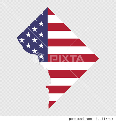 Washington DC map with American national flag. Washington DC map with American national flag. 122113203