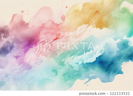 Watercolor pastel colorful background texture. Soft backdrop 122113531