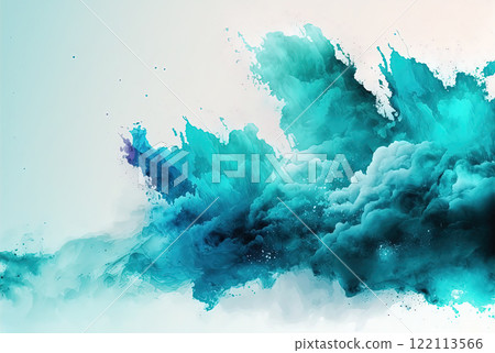 Watercolor turquoise background 122113566