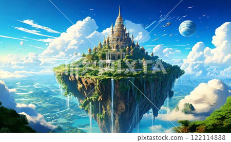 Floating world of huge flying islands Floating world of huge flying islands 122114888