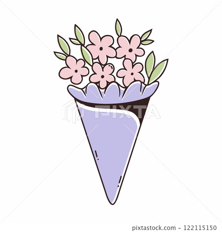 bouquet in vase. Spring illustration for design of postcards. 122115150