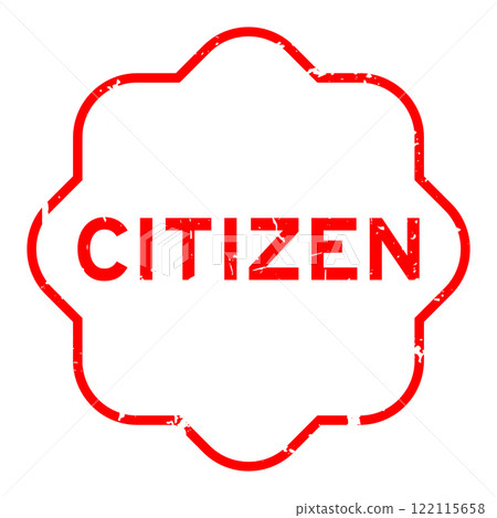 Grunge red citizen word rubber seal stamp on white background Grunge red citizen word rubber seal stamp on white background 122115658