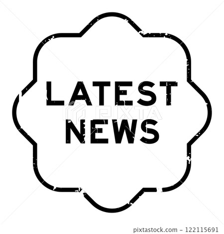 Grunge black latest news word rubber seal stamp on wthie background Grunge black latest news word rubber seal stamp on wthie background 122115691