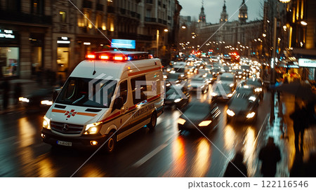 City Ambulance at Dusk City Ambulance at Dusk 122116546
