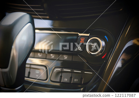 Air condition dashboard in modern car Air condition dashboard in modern car 122117087