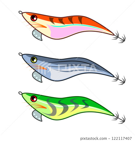 Three types of squid jigs 122117407