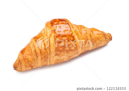 Delicious fresh croissant isolated on white background 122118333