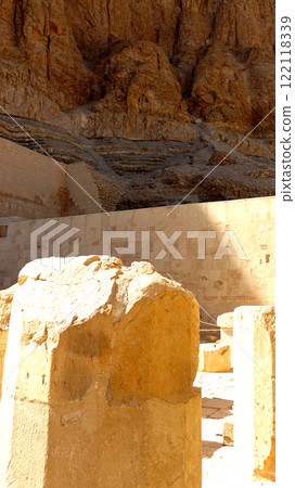 Exploring the Ancient Ruins of the Temple of Hatshepsut at Deir el-Bahr, Egypt Exploring the Ancient Ruins of the Temple of Hatshepsut at Deir el-Bahr, Egypt 122118339
