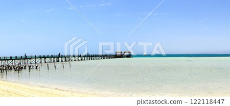 Beautiful Panorama of Hurghada, Showcasing the Serene Red Sea Near Paradise Island Giftun in Egypt 122118447