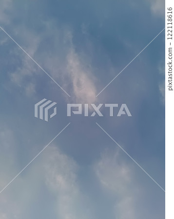 Puffy Fluffy Cloudscape On Beautiful Sunny Blue Sky Before Sunset 122118616