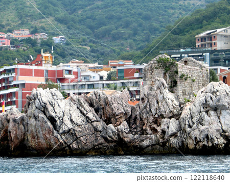 Montenegro. The coast of the Andriatic Sea. Resort buildings Montenegro. The coast of the Andriatic Sea. Resort buildings 122118640