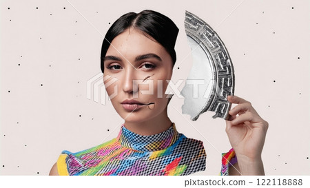 collage image of a woman's face 122118888