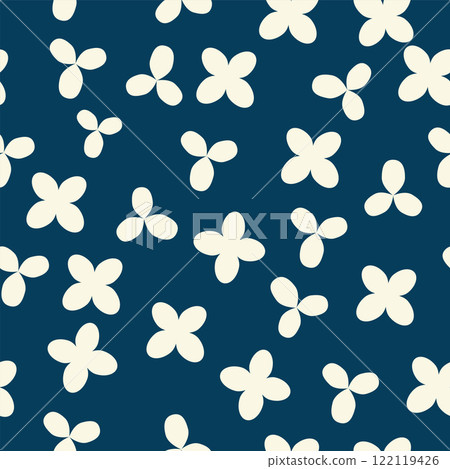 bicolor contour silhouette seamless pattern with flowers and leaves. Abstract floral spring, summer pastel pattern. bicolor contour silhouette seamless pattern with flowers and leaves. Abstract floral spring, summer pastel pattern. 122119426