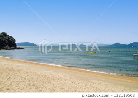 View of Takamatsu city from Naoshima beach 122119508