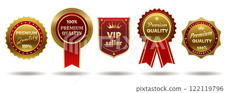 Premium quality colorful badges 122119796
