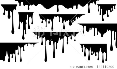 Black dripping oil stain 122119800