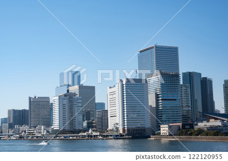 隅田川和摩天大樓的風景 122120955