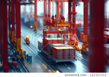 Autonomous port crane that unloads containers independently 122121112