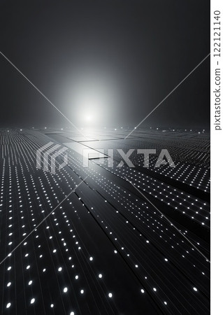 fields of solar panels reflecting bright light. Clean energy and future technologies fields of solar panels reflecting bright light. Clean energy and future technologies 122121140