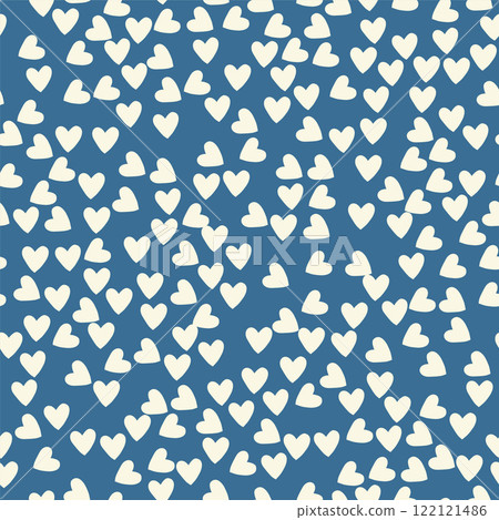Vintage Decorative seamless pattern in classic style with small flowers, ditsy. Light silhouettes of flowers, two-color ornament shabby chic. 122121486