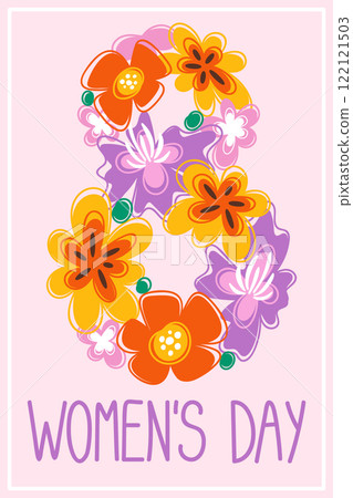 Eight march women day postcard Eight march women day postcard 122121503