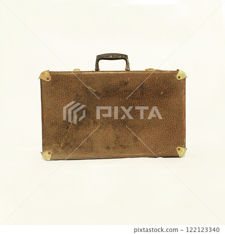 A beautifully crafted Vintage Leather Suitcase featuring elegant Brass Corners, perfect for travel A beautifully crafted Vintage Leather Suitcase featuring elegant Brass Corners, perfect for travel 122123340