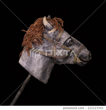A Traditional Horse Head Puppet on a Stick, representing rich cultural heritage and artistry A Traditional Horse Head Puppet on a Stick, representing rich cultural heritage and artistry 122123341