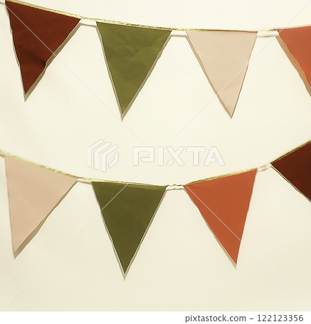 A Beautifully Colorful Fabric Bunting Banner That is Perfect for Any Type of Celebrations 122123356