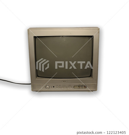 A classic Vintage CRT Television featuring a charming Retro Design that embodies nostalgia A classic Vintage CRT Television featuring a charming Retro Design that embodies nostalgia 122123405
