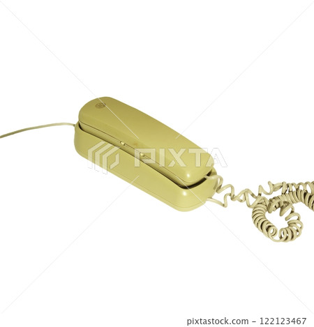 This is a Classic Yellow Landline Telephone, perfect for enhancing your Vintage Home Decor 122123467
