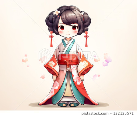 日服少女赤壁人物形像素材 122123571