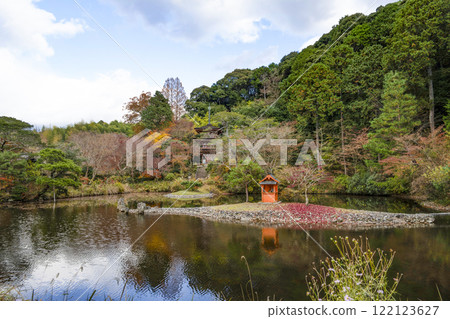 淨琉璃寺中島與三層寶塔 122123627