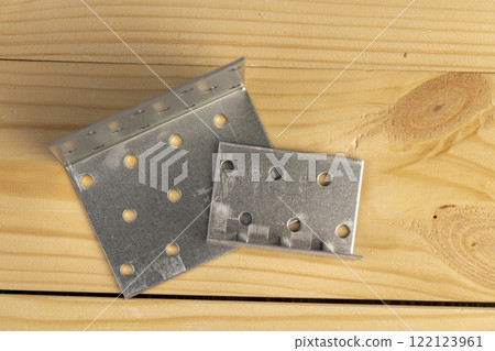 metal corner for connecting wooden parts with screws metal corner for connecting wooden parts with screws 122123961