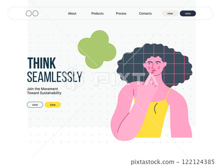 Thinking people, modern flat vector concept illustration- woman standing thoughtfully, looking sideways, bubble near head Metaphor for reflection, analysis, introspection, contemplation, deep thought Thinking people, modern flat vector concept illustration- woman standing thoughtfully, looking sideways, bubble near head Metaphor for reflection, analysis, introspection, contemplation, deep thought 122124385