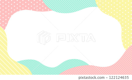 Pop and colorful geometric frame 122124635