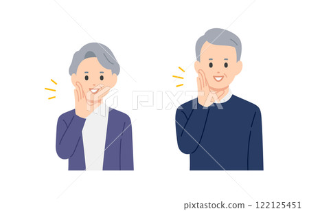 一組老年男女/老年夫婦擺出呼叫姿勢【人物向量圖素材】 一組老年男女/老年夫婦擺出呼叫姿勢【人物向量圖素材】 122125451