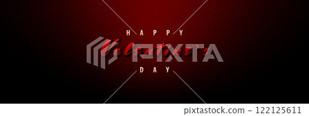 Elegant Valentine's Day Greeting With Red and Black Gradient Background 122125611