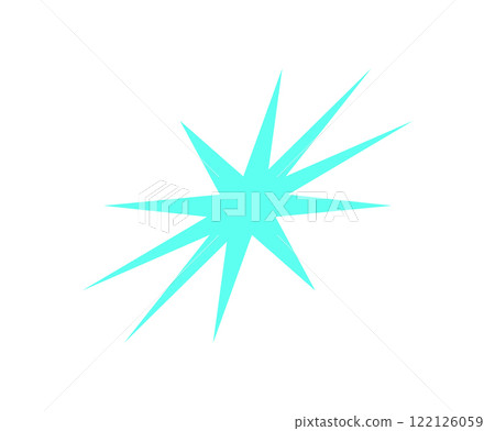 Y2K bold abstract star. Modern psychedelic icon with retro shape. Space element, graphic design, trendy decoration. Perfect for 90s nostalgia and unique art collection. 122126059