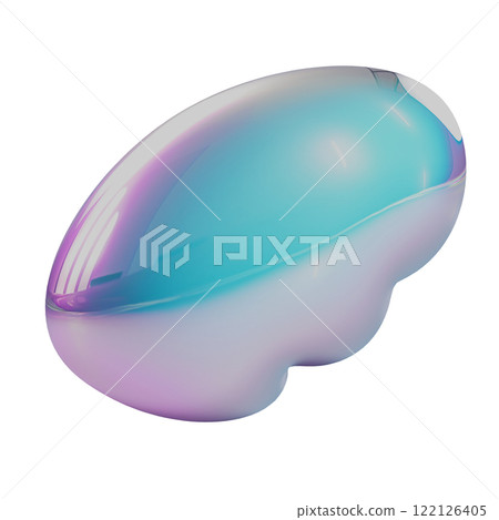 Dreamy cute metallic wing icon 122126405