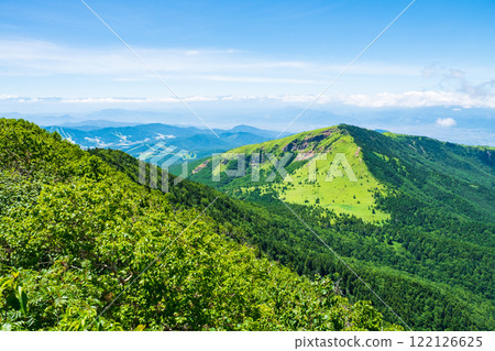 Climbing Mt. Azuma and Mt. Nekodake in summer (view of Mt. Nekodake and the Northern Alps from the summit of Mt. Azuma) Climbing Mt. Azuma and Mt. Nekodake in summer (view of Mt. Nekodake and the Northern Alps from the summit of Mt. Azuma) 122126625