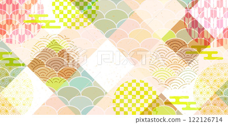 Japanese pattern spring pattern background 122126714