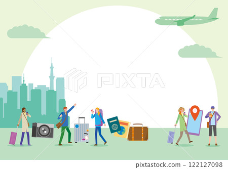 旅行和人物插畫 122127098