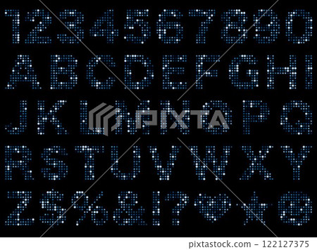 Mirror tile letter 15 blue 122127375