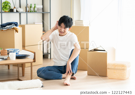young man moving young man moving 122127443